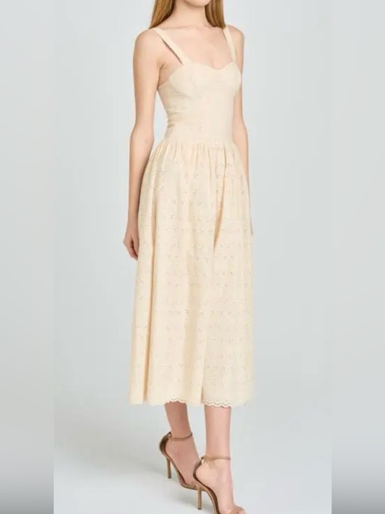 Wayf Dresses & Skirts - Wayf Cream Eyelet Midi Dress